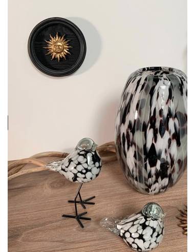 Cadre velours noir ex-voto soleil | La Madeleine Déco