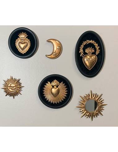 Déco murale dorée soleil lune  | La Madeleine Déco