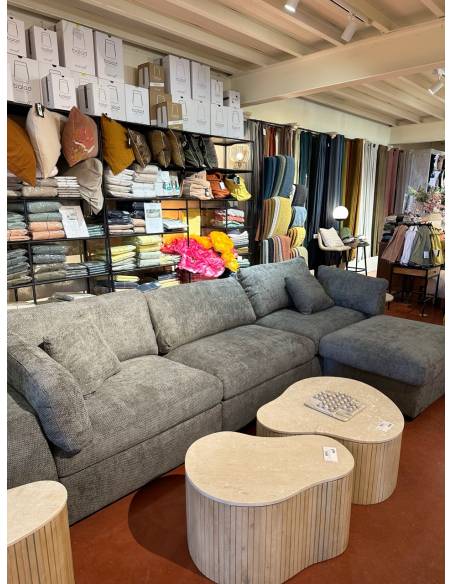 Très grand canapé d'angle gris foncé DAGMARD | La Madeleine Déco