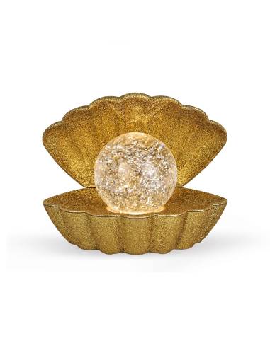 Lampe décorative coquillage doré COKI disco | Madeleine Déco