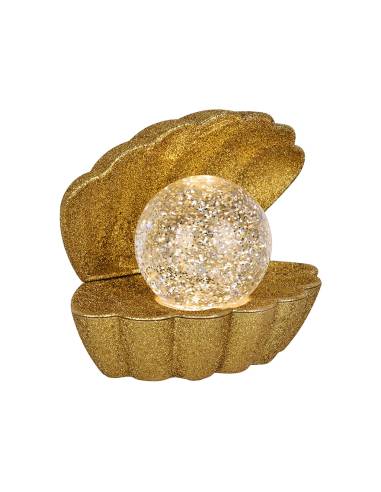 Lampe décorative coquillage doré COKI disco | Madeleine Déco