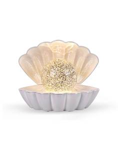 Lampe coquillage blanc nacré COKI disco | Madeleine Déco