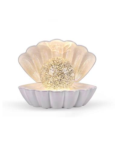 Lampe coquillage blanc nacré COKI disco | Madeleine Déco