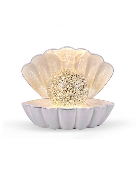 Lampe coquillage blanc nacré COKI disco | Madeleine Déco