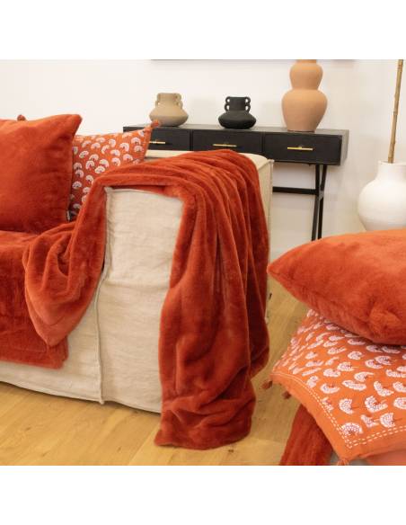 Plaid fausse fourrure DELICATESSE | La Madeleine Déco