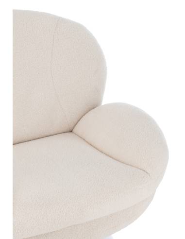 Fauteuil relax et son repose pied crème | La Madeleine Déco