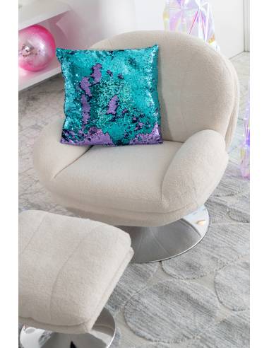 Fauteuil relax et son repose pied crème | La Madeleine Déco