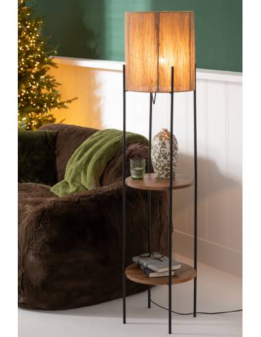 Petit canapé sofa fausse fourrure marron | La Madeleine Déco