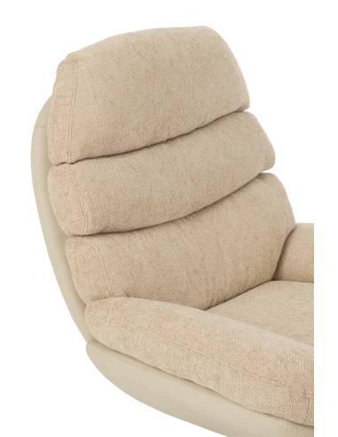 Fauteuil relax et son repose pied gris | La Madeleine Déco