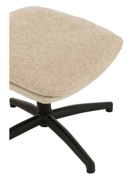 Fauteuil relax et son repose pied gris | La Madeleine Déco