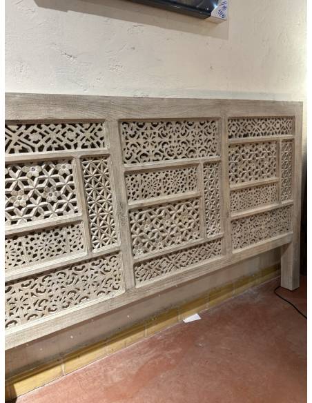 Tête de lit en bois sculpté BOHOL | La Madeleine Déco