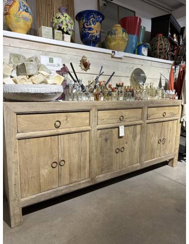 Buffet bois 6 portes 3 tiroirs | La Madeleine Déco