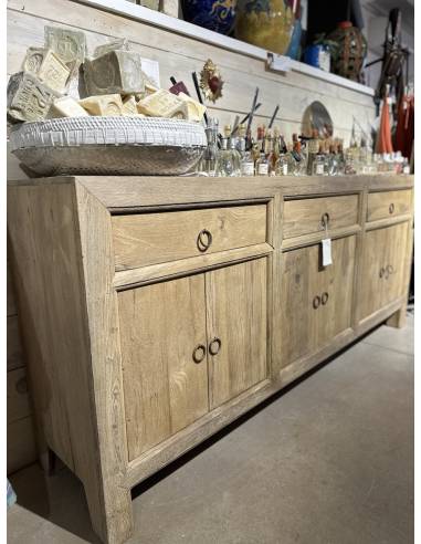 Buffet bois 6 portes 3 tiroirs | La Madeleine Déco