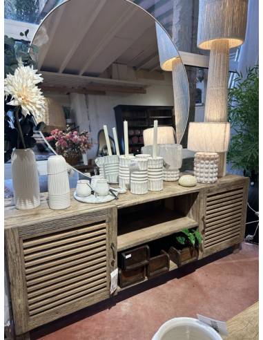 Meuble TV en bois persienne | La Madeleine Déco