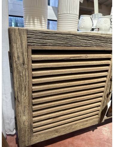 Meuble TV en bois persienne | La Madeleine Déco