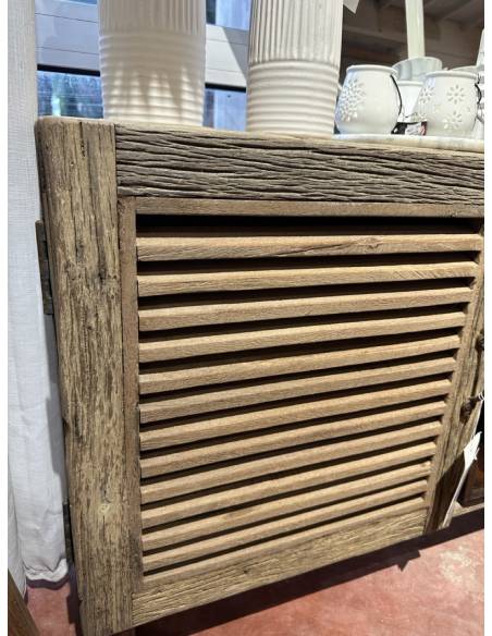 Meuble TV en bois persienne | La Madeleine Déco