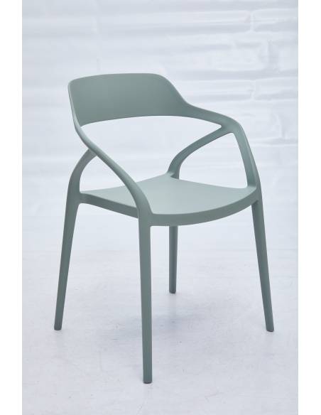 Chaise en plastique KARI avec accoudoirs| La Madeleine Déco