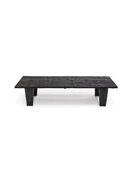 Table basse en bois massif ZANZIBAR noire| La Madeleine Déco