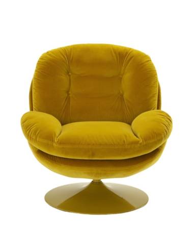 Fauteuil pivotant MEMENTO uni | La Madeleine Déco