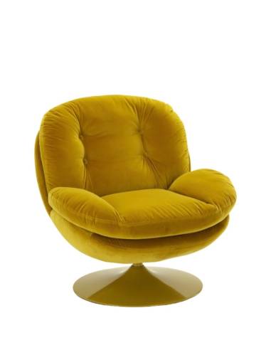 Fauteuil pivotant MEMENTO uni | La Madeleine Déco