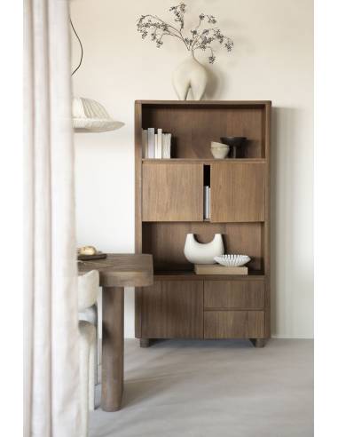 Bibliothèque en bois de manguier EDWARD | La Madeleine Déco