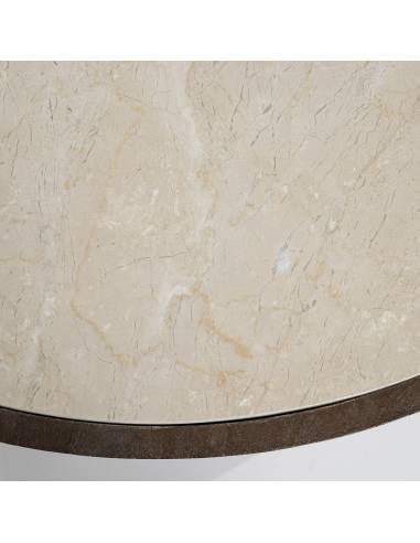 Duo de tables basses en bois et marbre HAZEL | La Madeleine Déco