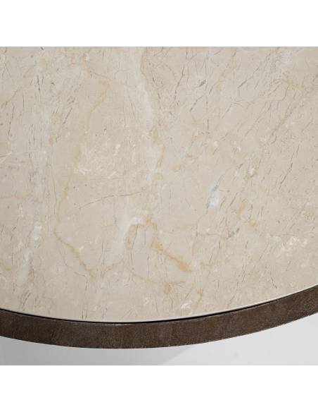 Duo de tables basses en bois et marbre HAZEL | La Madeleine Déco