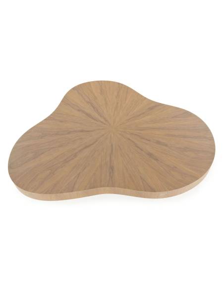 Table basse organique effet noyer BOBBIE | La Madeleine Déco