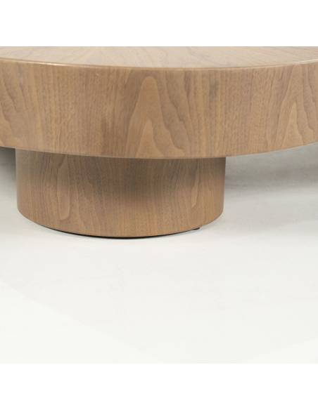 Table basse organique effet noyer BOBBIE | La Madeleine Déco