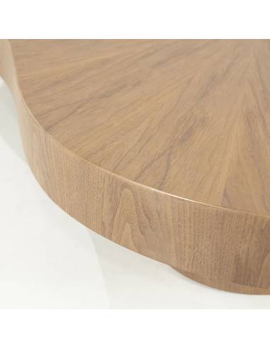 Table basse organique effet noyer BOBBIE | La Madeleine Déco