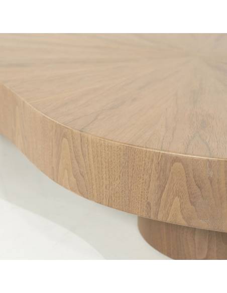 Table basse organique effet noyer BOBBIE | La Madeleine Déco