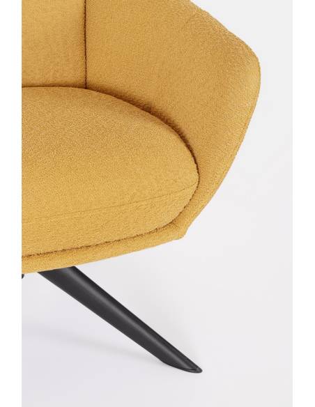 Fauteuil pivotant en tissu HAILEY | La Madeleine Déco