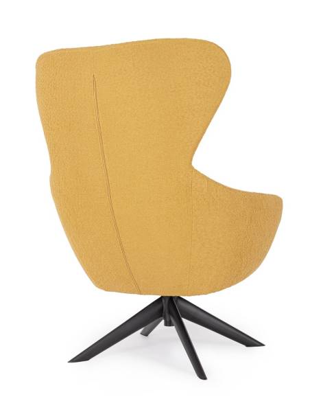 Fauteuil pivotant en tissu HAILEY | La Madeleine Déco