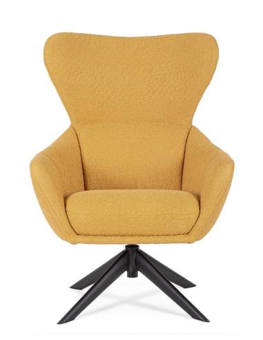 Fauteuil pivotant en tissu HAILEY | La Madeleine Déco
