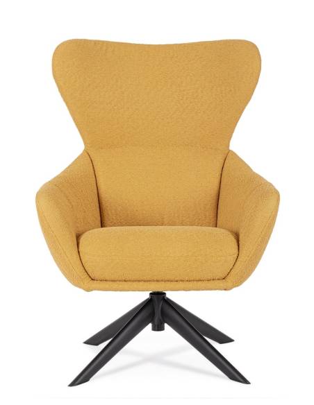 Fauteuil pivotant en tissu HAILEY | La Madeleine Déco