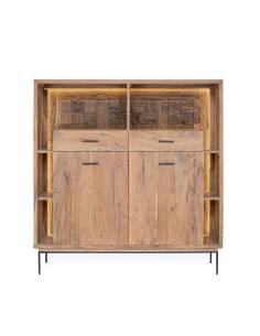 Buffet haut en acacia MANGAL 2 portes 2 tiroirs | Madeleine Déco 2