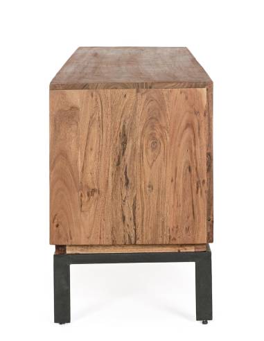 Meuble TV en acacia MANGAL 2 tiroirs | Madeleine Déco