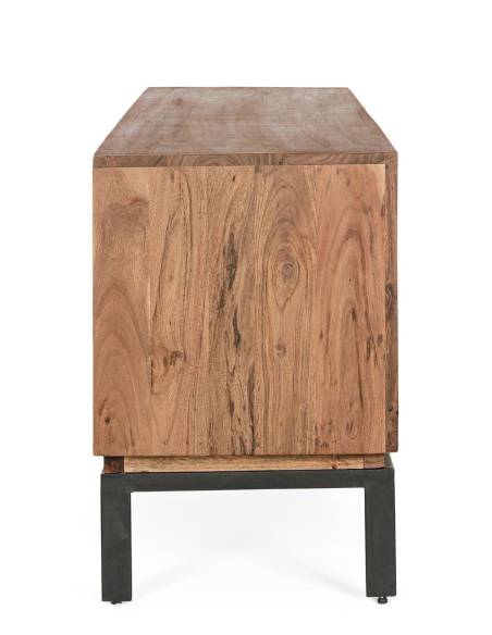 Meuble TV en acacia MANGAL 2 tiroirs | Madeleine Déco