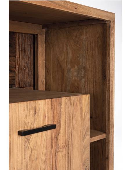 Buffet en acacia et LED MANGAL 3 portes | Madeleine Déco