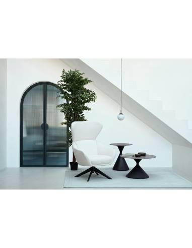 Fauteuil pivotant en tissu HAILEY | La Madeleine Déco