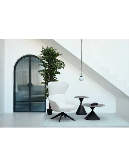 Fauteuil pivotant en tissu HAILEY | La Madeleine Déco