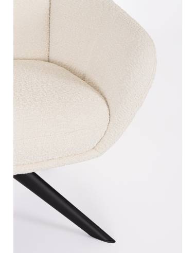 Fauteuil pivotant en tissu HAILEY | La Madeleine Déco