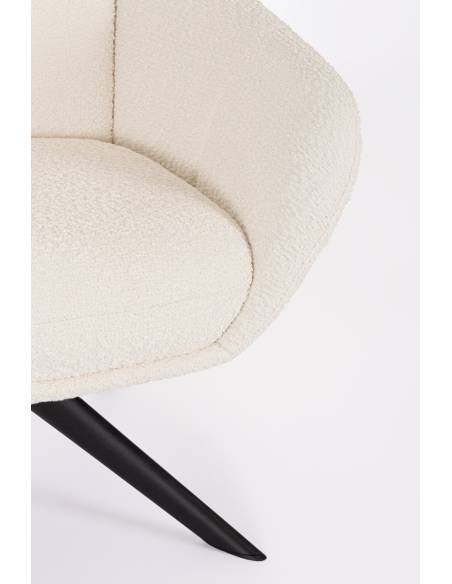 Fauteuil pivotant en tissu HAILEY | La Madeleine Déco