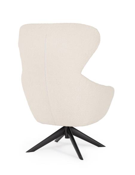 Fauteuil pivotant en tissu HAILEY | La Madeleine Déco