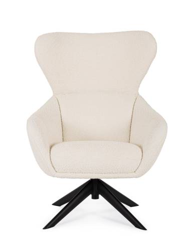 Fauteuil pivotant en tissu HAILEY | La Madeleine Déco
