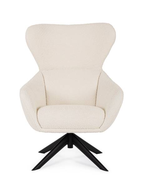 Fauteuil pivotant en tissu HAILEY | La Madeleine Déco