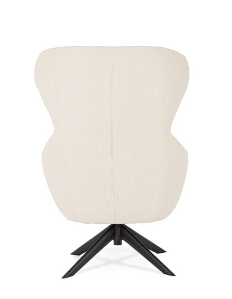 Fauteuil pivotant en tissu HAILEY | La Madeleine Déco