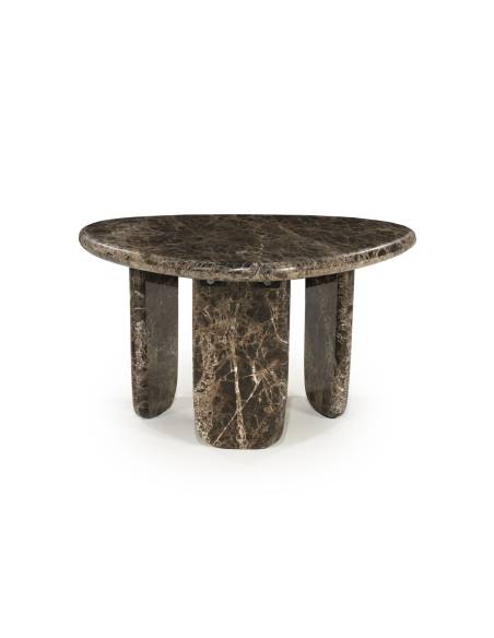 Table basse en marbre marron DEVIN moyenne | La Madeleine Déco