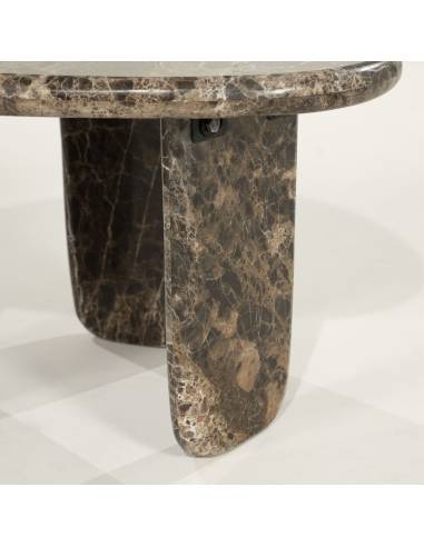 Table basse en marbre marron DEVIN moyenne | La Madeleine Déco