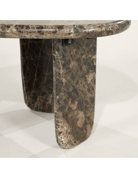 Table basse en marbre marron DEVIN moyenne | La Madeleine Déco